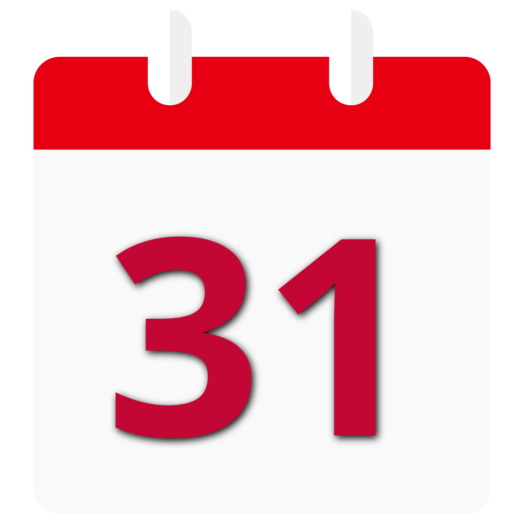 Calendário, dia 31